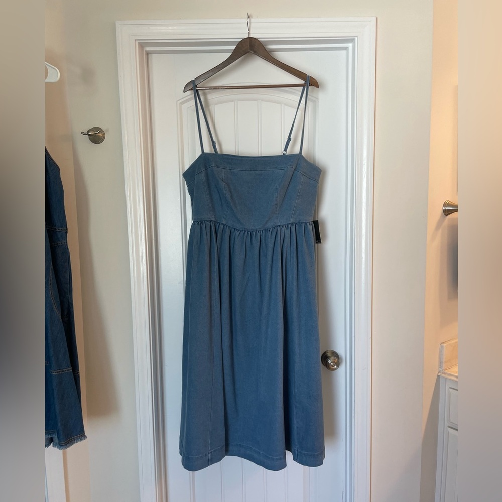 Eloquii Blue Denim Dress